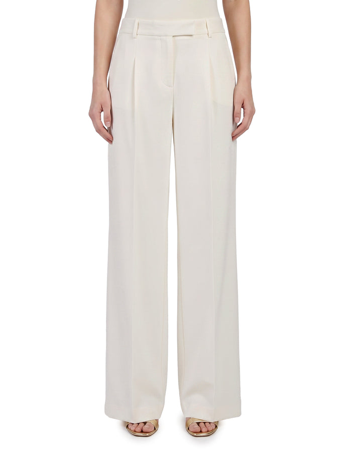 Federica Tosi Wide-leg Cady Trousers White