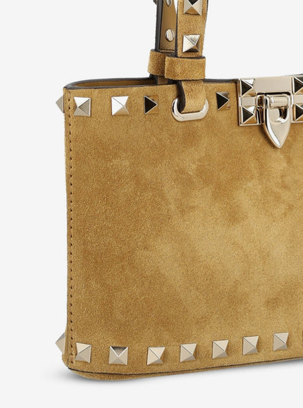 Valentino Garavani Rockstud Mini Suede Shopping Bag