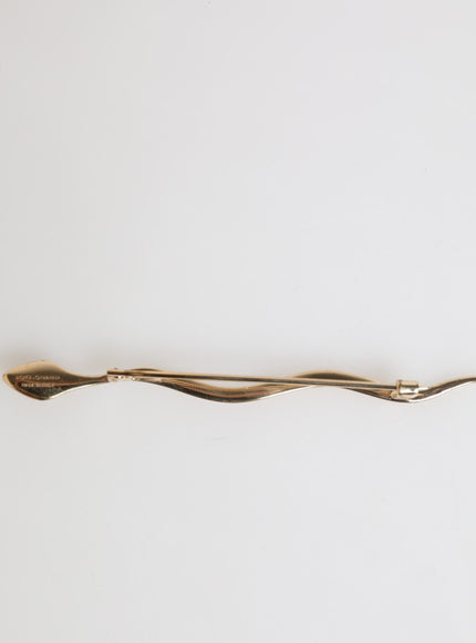 Dolce & Gabbana Red Crystal Spilla Serpente Brooch Pin