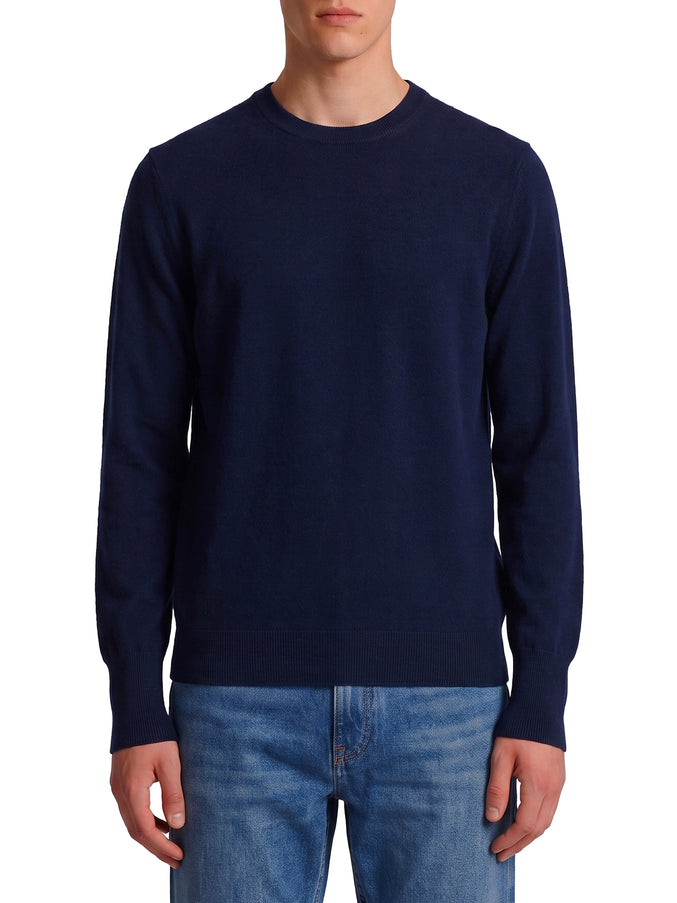 Ballantyne Navy Crewneck Pullover Blue