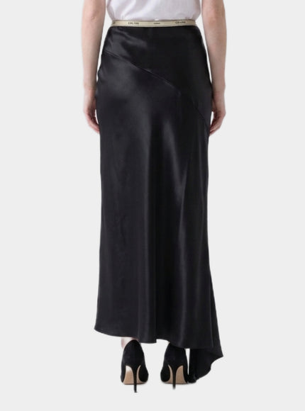 Celine Midi Skirt In Viscose Satin