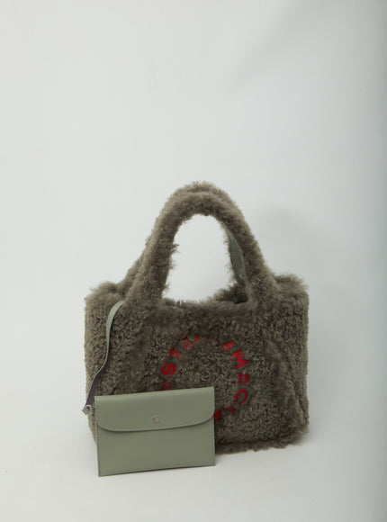 Stella Mccartney Teddy-effect Logo Tote Bag