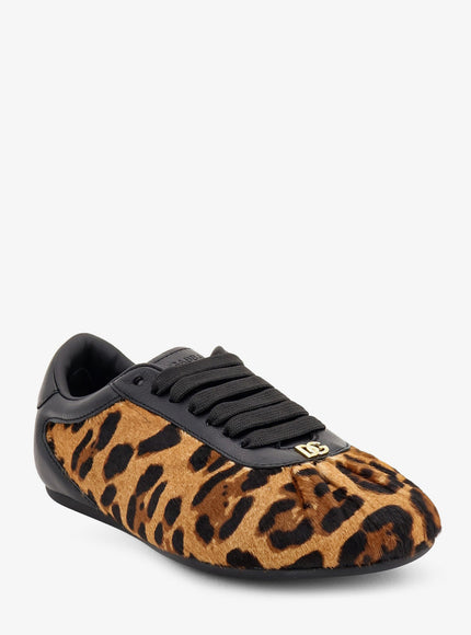Dolce & Gabbana Sneakers Ballet In Pony Hair Leopard Print