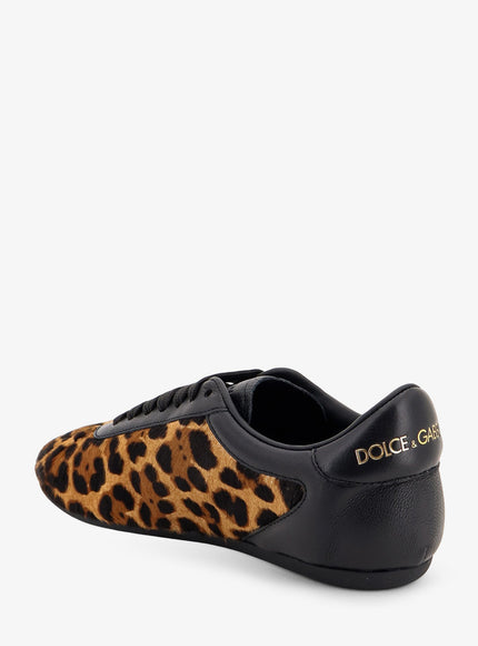 Dolce & Gabbana Sneakers Ballet In Pony Hair Leopard Print