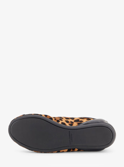Dolce & Gabbana Sneakers Ballet In Pony Hair Leopard Print