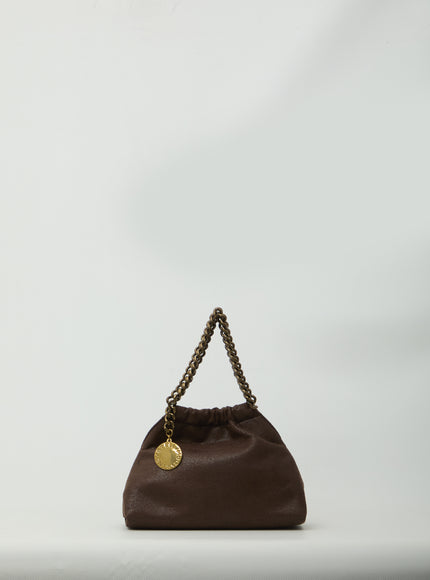 Stella Mccartney Falabella Mini Drawstring Bag QT Brown