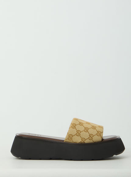Gucci Thick-soled Slide Sandal Brown