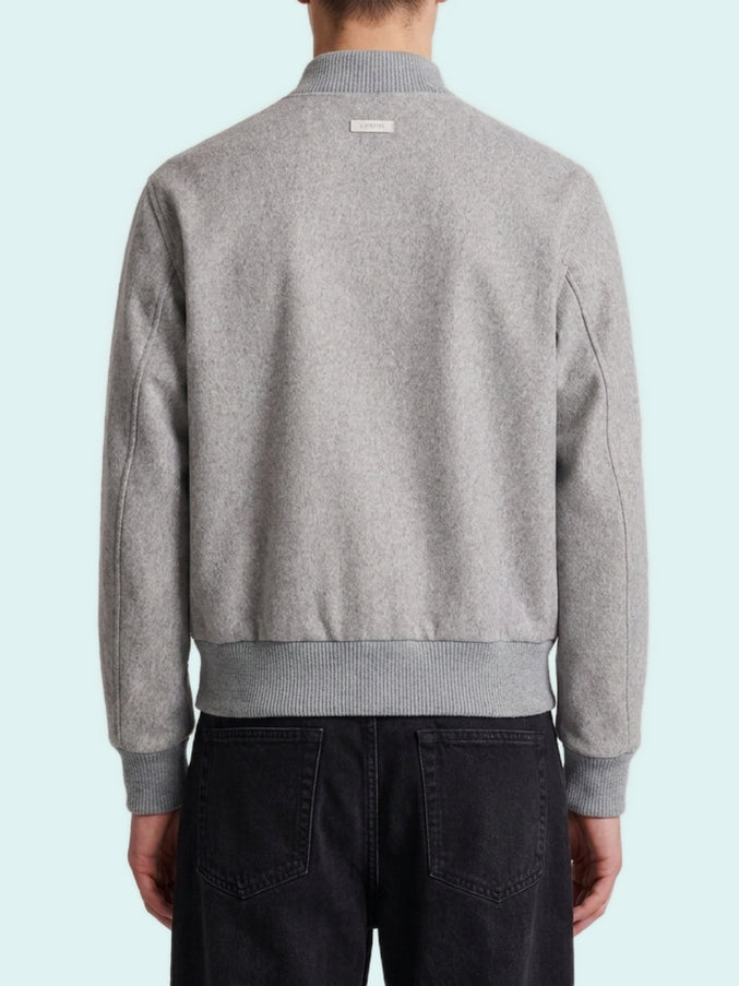 Lardini Light Grey Teor Bomber Jacket