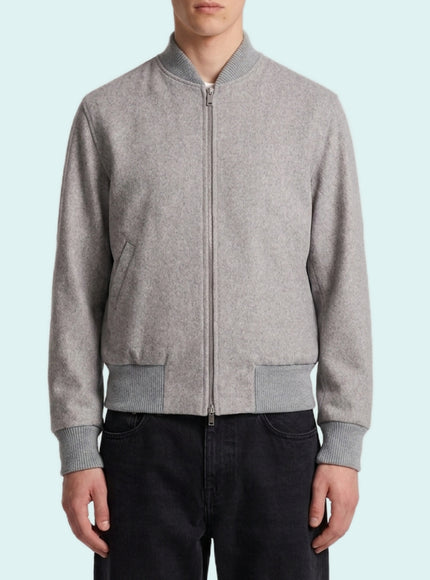 Lardini Light Grey Teor Bomber Jacket