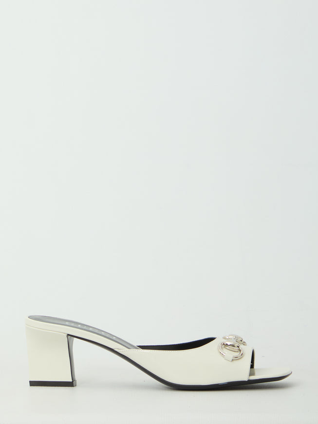 Gucci White Bamboo Signora Mules White