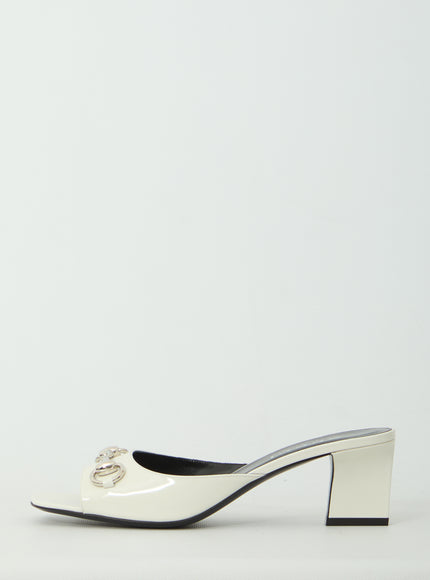 White Bamboo Signora Mules 