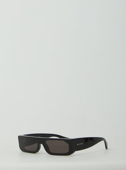 Alaia Rectangular Mask Sunglasses QT Black