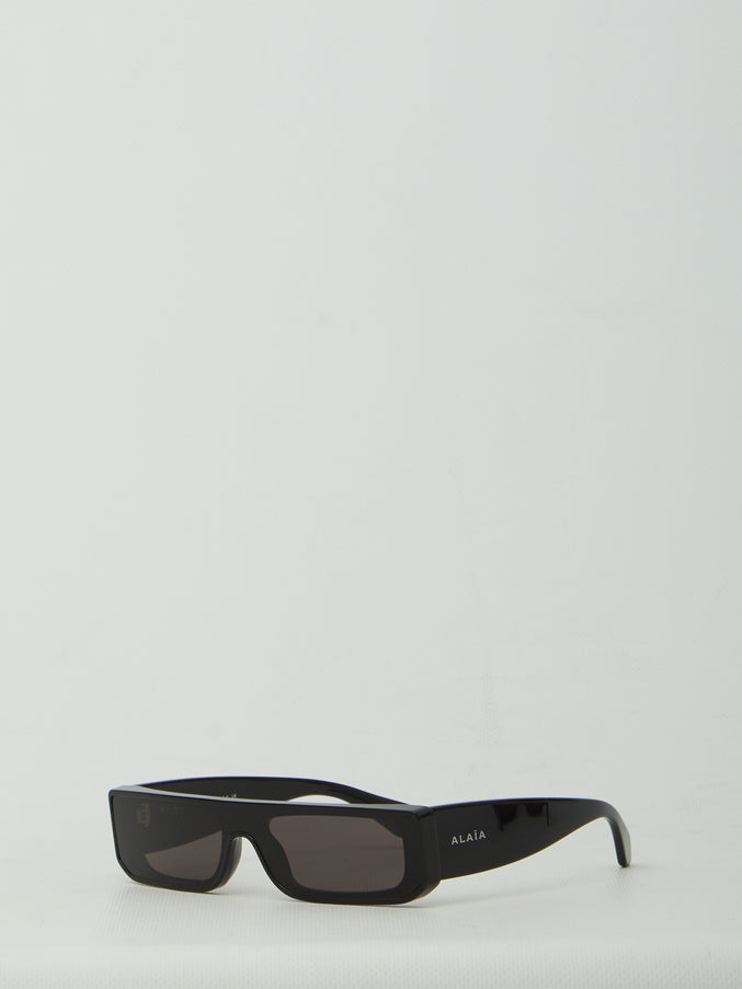 Alaia Rectangular Mask Sunglasses QT Black