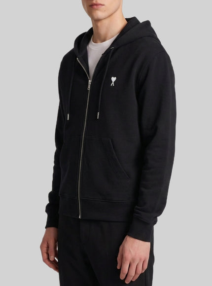 Ami Paris Ami De Coeur Zip-up Hoodie
