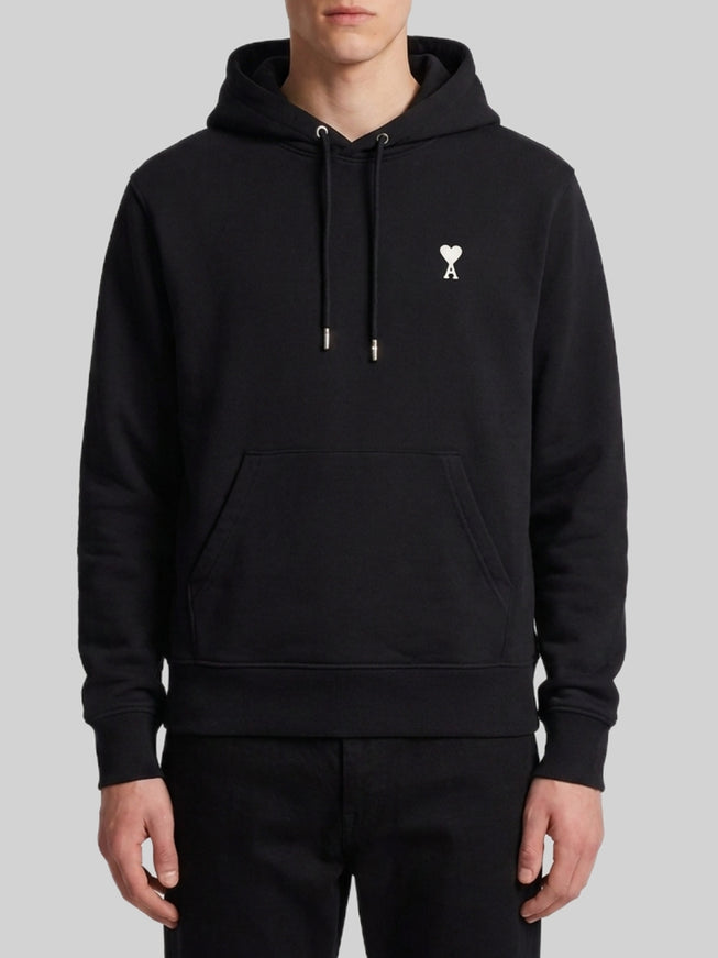 Ami Paris Ami De Coeur Hoodie Black