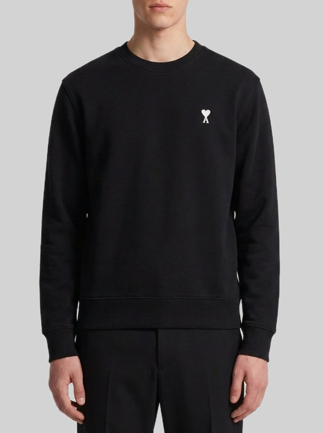 Ami Paris Ami De Coeur Crewneck Sweatshirt Black