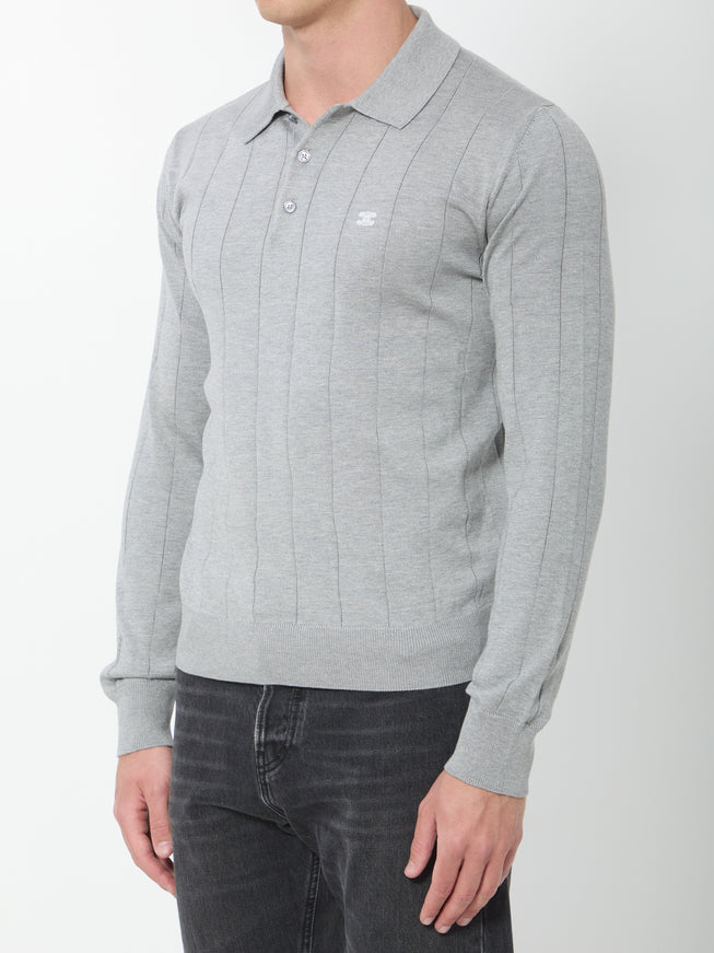 Celine Long-sleeve Triomphe Polo Shirt