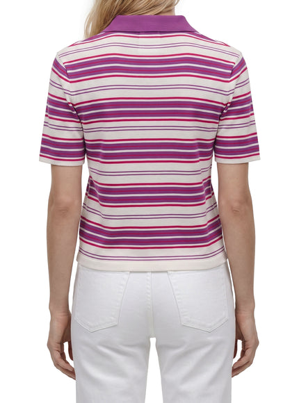 Celine Striped Cotton Polo-style Sweater