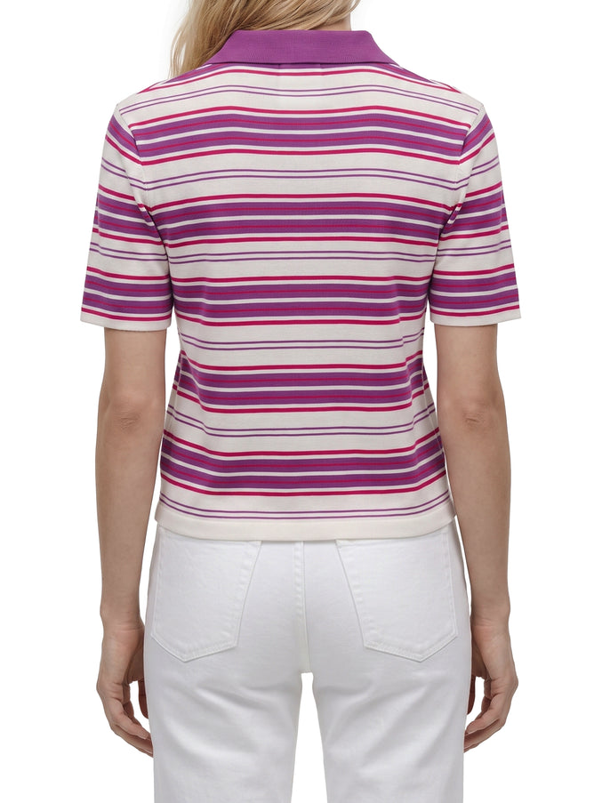 Celine Striped Cotton Polo-style Sweater