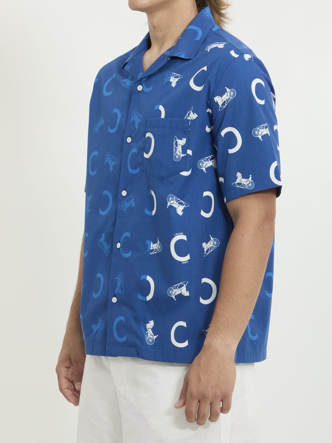 Celine Cotton Poplin Bowling Shirt