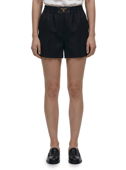 Celine Wool Twill Shorts Black