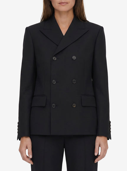 Celine Tailored Jacket In Wool Gabardine Black