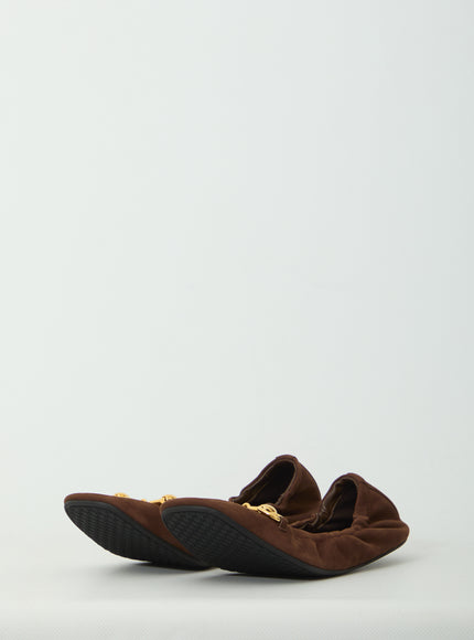 Gucci Prima Ballerina Flat In Suede