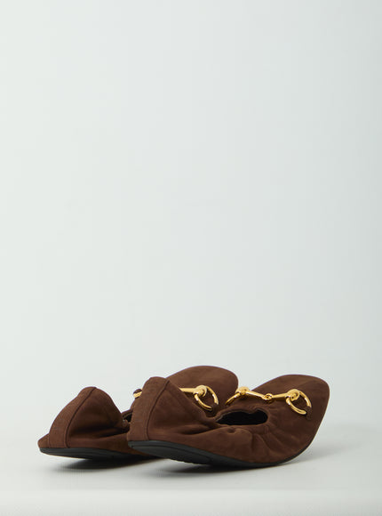 Gucci Prima Ballerina Flat In Suede