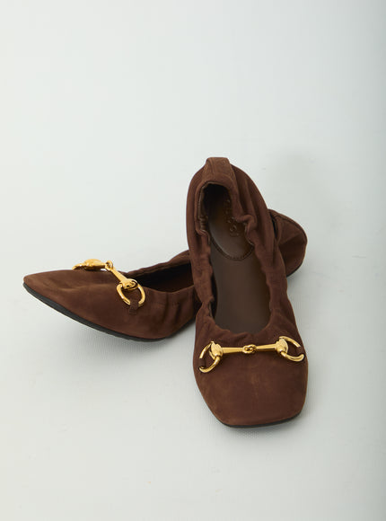 Gucci Prima Ballerina Flat In Suede
