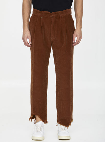 Incotex Red X Facetasm Cognac Velvet Trousers Brown