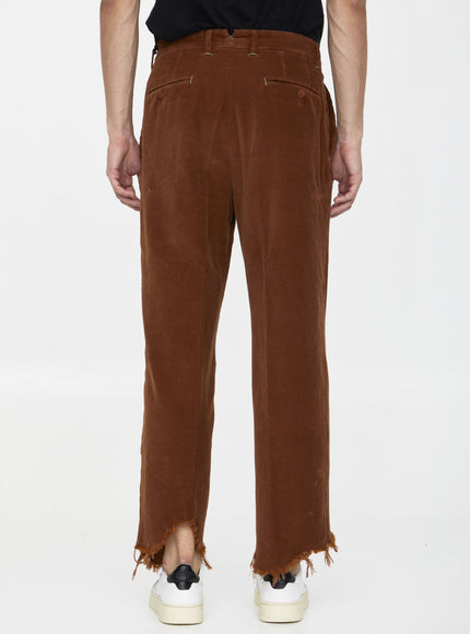 Incotex Red X Facetasm Cognac Velvet Trousers
