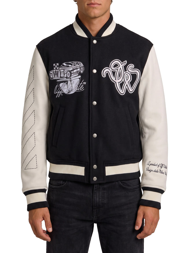 Off White Cat Off College Jacket 48 Black