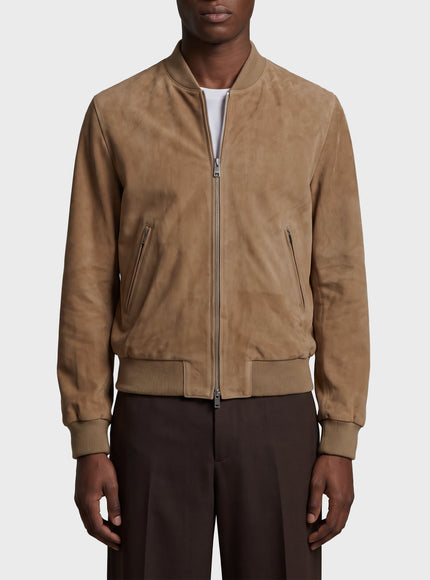 Arma Didier Suede Bomber Jacket Beige