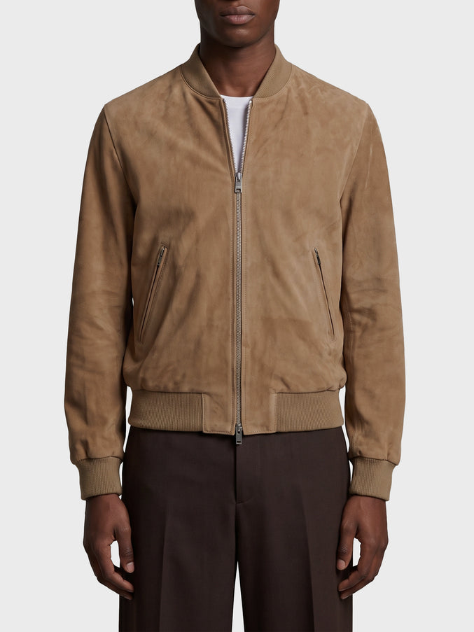 Arma Didier Suede Bomber Jacket Beige