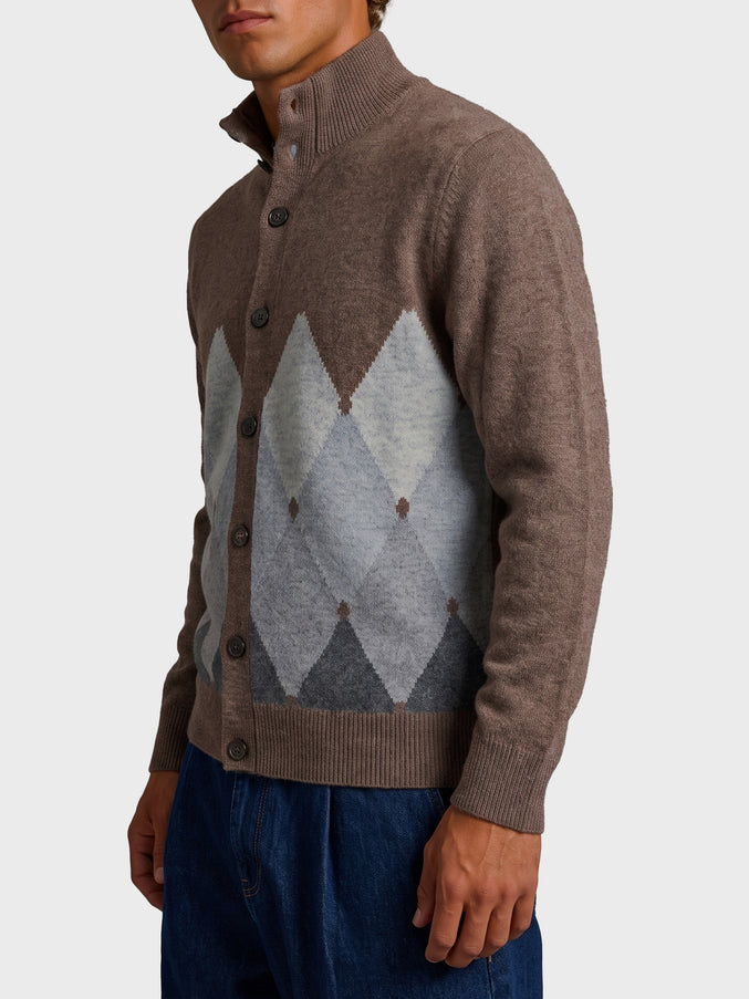 Ballantyne Cashmere Diamond Cardigan