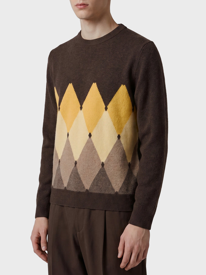 Ballantyne Cashmere Crewneck Diamond Sweater