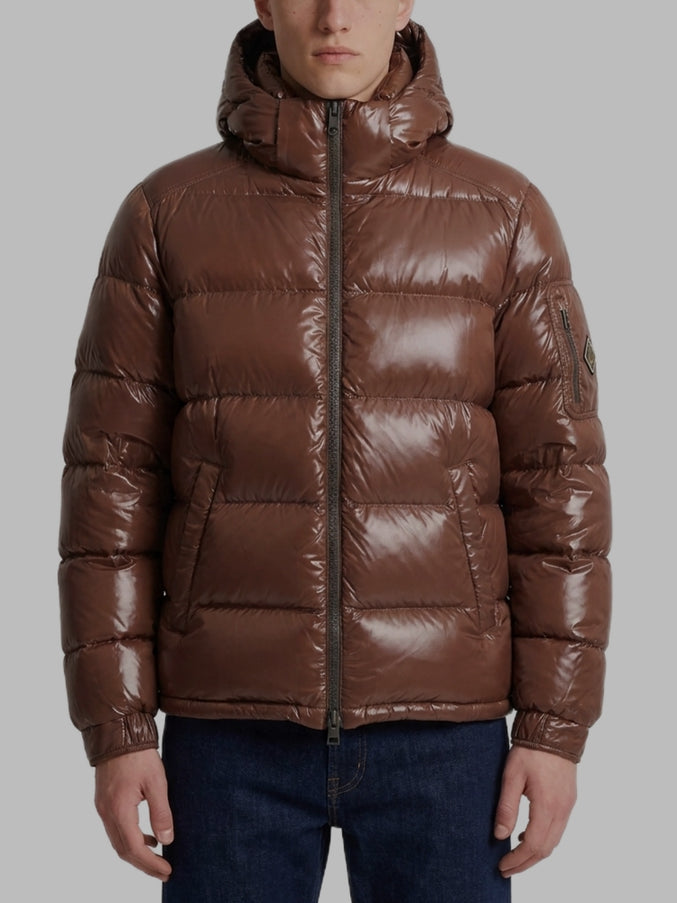 Herno Polar Tech Hooded Down Jacket Brown