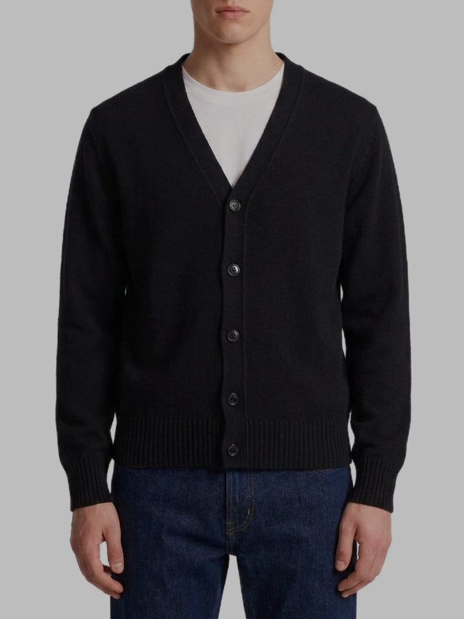 Ami Paris Ami De Coeur Cardigan Black