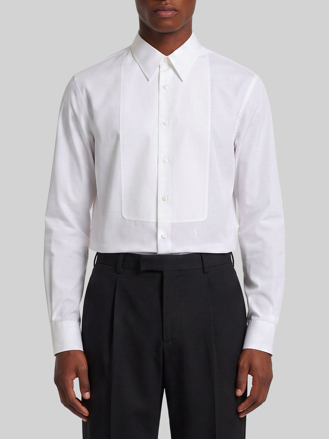Saint Laurent Smoking Shirt White