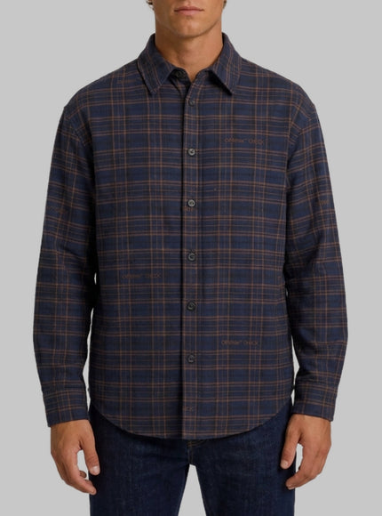 Off White Off-white Check Padded Overshirt Blue