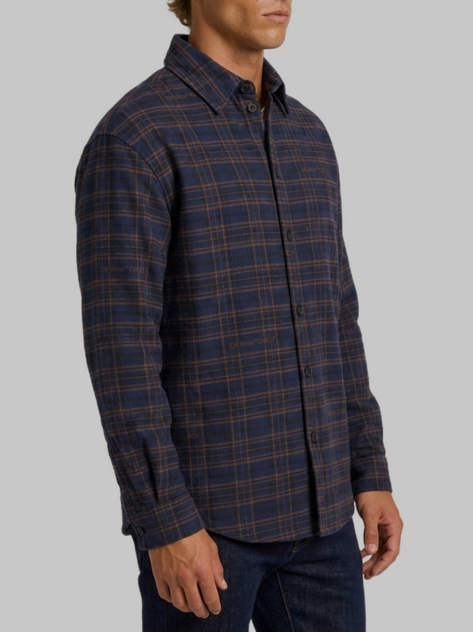 Off White Off-white Check Padded Overshirt