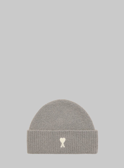 Ami Paris Grey Alpaca Ami De Coeur Beanie QT Grey