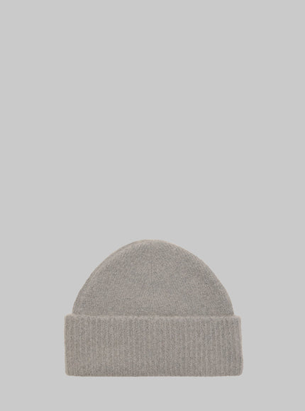 Ami Paris Grey Alpaca Ami De Coeur Beanie