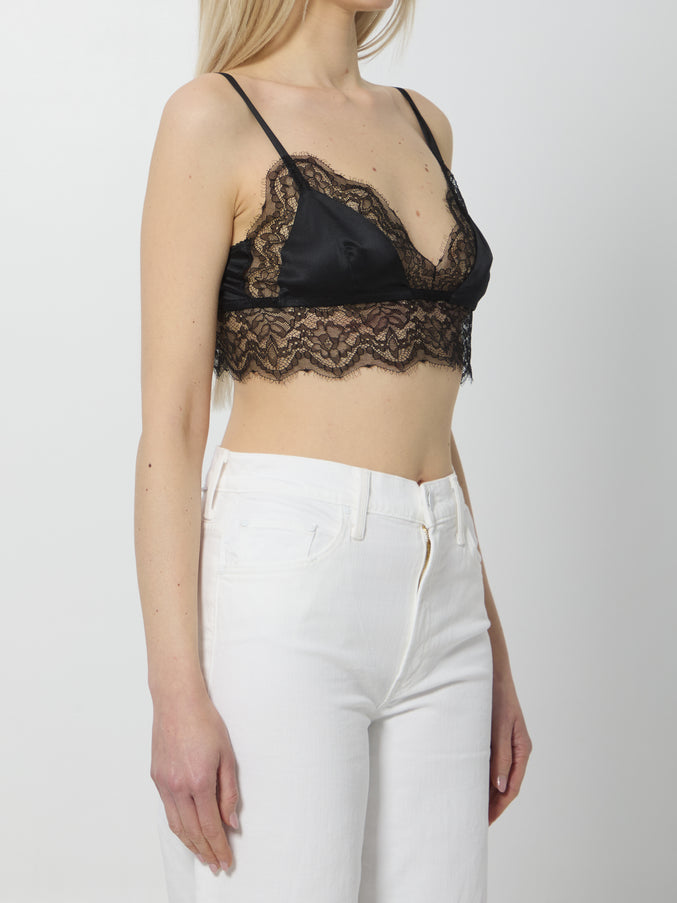 Dolce & Gabbana Satin Bralette With Lace