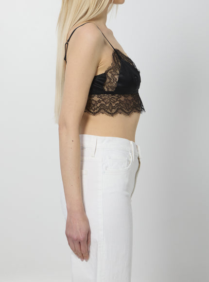 Dolce & Gabbana Satin Bralette With Lace