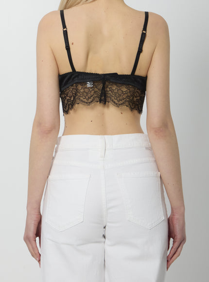 Dolce & Gabbana Satin Bralette With Lace