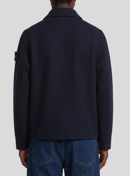 Stone Island Felted Rws Wool Cardigan