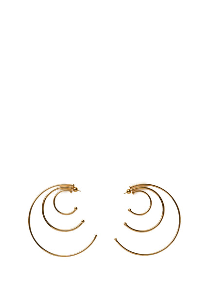 Panconesi Pierced Solar Hoops Earrings Large QT Gold