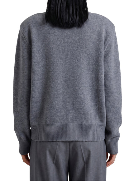 The Frankie Shop Dark Grey Gala Padded Knit Turtleneck