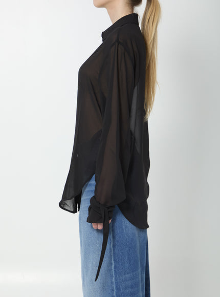 The Frankie Shop Verlin Sheer Chiffon Shirt
